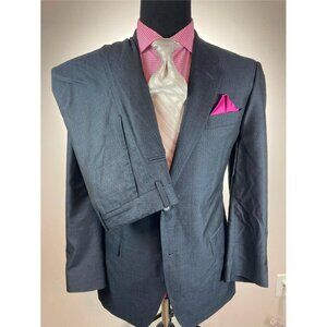 VERSACE Italian Navy Modern 2Btn Suit 42 S / R